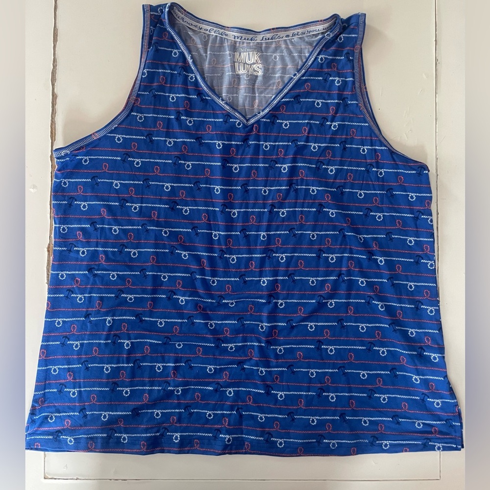 MUK LUKS Women’s Pajama Tank and Short Set. XL